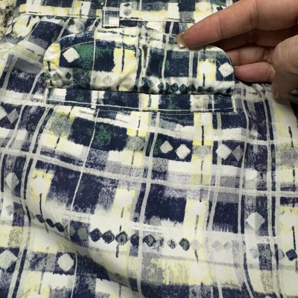 Vintage Reebok Shorts Womens 12 Golf Pleated Front 80s 90s Geo 30" Waist Y2K - Picture 11 of 11